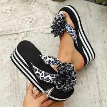 Load image into Gallery viewer, Summer Women Comfortable Sexy Leopard Flowers Soft Wedges Slippers Casual Beach Shoes New Flower Women's Sandals