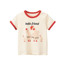 Load image into Gallery viewer, 2025 Summer 2-8 Years Kids Girl Shorts Sleeve T-shirts Printed Little Girl Top Baby Girl T Shirts Children Toddler Girl Clothes