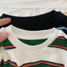 Load image into Gallery viewer, 2025 autumn Children Clothes Girls Long Sleeves Bottoming Shirts Cool Boys Stripe Cotton T-shirt Teen Loose Casual 2-7y Kids Top