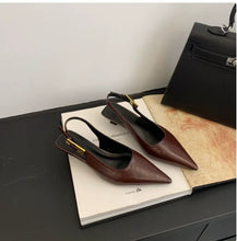 Load image into Gallery viewer, Women's Pointed Toe Slingback Dress Mule Pumps