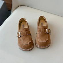 Load image into Gallery viewer, Spring Autumn New Children Shoes Simple Solid Color Girls Leather Shoes Causal Soft Moccasins Fashion Versatile Kids Flat Shoes