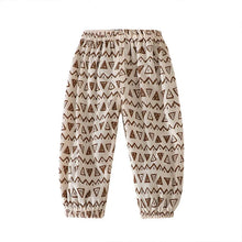 Load image into Gallery viewer, Summer Kids Casual Pants 1-6Y Simple Boys Grid Sweat Pants Korean Loose Thin Children Striped Letter Trousers