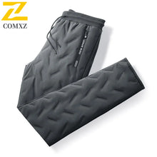 Load image into Gallery viewer, Winter Down Cotton Pants Men's Casual Waterproof Zipper Pocket Thickened Wool Warm Pants Jogger Outdoor Cold-proof Ski Pants 7XL