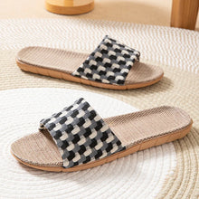Load image into Gallery viewer, Summer Slippers for Women Home Linen Fabric Trend Designer Shoes Ladies Elegant Indoor Soft Anti-Slip Slides Unisex Lightweight