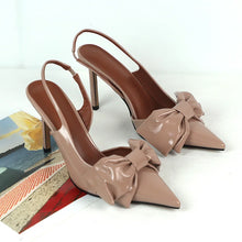 Load image into Gallery viewer, Women's Bow Knot Stiletto Bridal Slingback Heels
