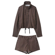 Load image into Gallery viewer, Women's Polka Dot Turtleneck Zipper Jacket with Pockets
