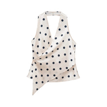 Load image into Gallery viewer, HH Women Fashion Halter Tops Draped Asymmetrical Hem Elegant Satin Sleeveless Summer Vest Female Casual Party Polka Dot Tops