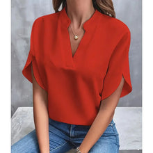 Load image into Gallery viewer, V-Neck Loose Short-Sleeve Shirt
