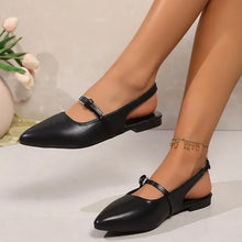 Load image into Gallery viewer, Women's Bling Pointed Toe Slingback Med Heel Shoes