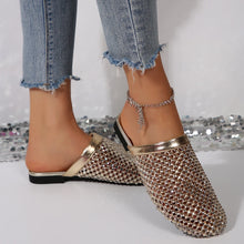 Load image into Gallery viewer, Women's Diamond Embellished Flat Slide Sandals