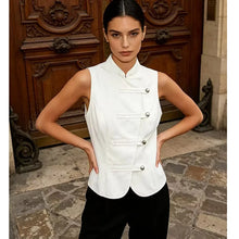 Load image into Gallery viewer, Retro Denim Blouse Travel Joker Vest