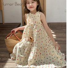 Load image into Gallery viewer, Humor Bear Kids Clothing Summer Polka Dot Skirt Fashion Casual Vest Princess Dress Comfort Children Girl's dress