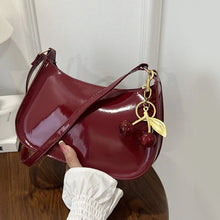 Load image into Gallery viewer, Women's Cherry Pendant PU Leather Shoulder Bag
