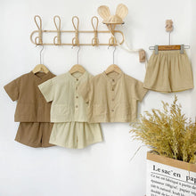 Load image into Gallery viewer, Kids 2-Piece Short-Sleeve Shirt & Shorts Set
