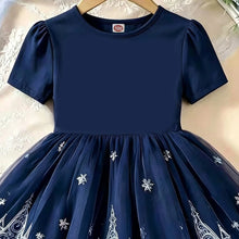 Load image into Gallery viewer, Summer New Kids Clothes Children Elegant Short Sleeves Girls Dress Fashion Princess Dress For Baby Girls Birthday Party Clothing
