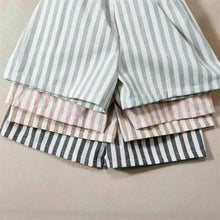 Load image into Gallery viewer, Children's Stripe Shorts Linen Cotton Toddler Kids Boys Girls Summer Casual Fifth Pants