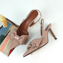 Load image into Gallery viewer, Women's Bow Knot Stiletto Bridal Slingback Heels