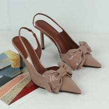 Load image into Gallery viewer, Women's Bow Knot Stiletto Bridal Slingback Heels