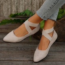 Load image into Gallery viewer, Womens Shoes Ballet Flats Shoes Ladies Sandals Strap Non Slip Ankle Elastic Belt Cute Ballerina Ladies Elegent Flats Heel Shoes