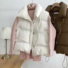 Load image into Gallery viewer, Women's Turn-Down Collar Padded Coat with Adjustable Waist