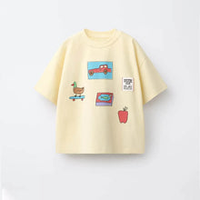 Load image into Gallery viewer, Summer Lovely TShirt 1-7Years Old Boys Girls Printed Tees Kids New Design Tops Round Neck Bottoming Shirt Cotton Short Sleeve