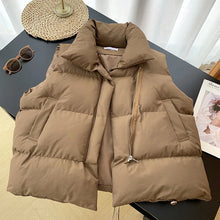 Load image into Gallery viewer, Women's Turn-Down Collar Padded Coat with Adjustable Waist