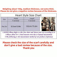Load image into Gallery viewer, 1 Piece of Women's Autumn and Winter Heart-Shaped Scarf, Women's Plaid Comfortable Scarf, Thick Large Blanket Shawl Scarf