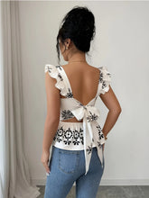 Load image into Gallery viewer, 2026 Spring and Summer Women's Clothing INS Outwear Sexy Shoulder Exposure Slimming Printed Little Shirt S