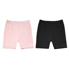 Load image into Gallery viewer, 2Pcs Summer Solid Color Kids Leggings Girls Safety Shorts Cotton Leggings Girls' Beach Shorts Are Suitable For Children Age 2-13