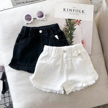 Load image into Gallery viewer, Girls Denim Shorts 2026 Summer 1-7Y Kids Short Jeans Solid Color Fashion Comfotable Clothing with Korean Style Pants