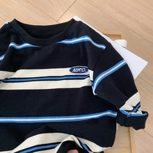 Load image into Gallery viewer, 2025 autumn Children Clothes Girls Long Sleeves Bottoming Shirts Cool Boys Stripe Cotton T-shirt Teen Loose Casual 2-7y Kids Top