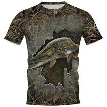 Load image into Gallery viewer, Kids Summer Fishing Graphic Print Trendy Short Sleeve T-shirts 2-13 Years Boys Outfits Fishing Breathable Tops Children Clothes