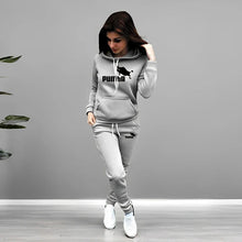 Load image into Gallery viewer, Women's Tracksuit Hooded Sweatshirts Sweatpants Autumn Winter Daily Casual Sporty Jogger Suit Female Home Outdoor Hoodie Outfits
