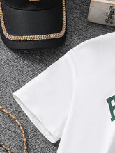 Load image into Gallery viewer, Spring/Summer Children's Fashion Trend Girls Athleisure Basic Three-Piece Letter Print T-Shirt Solid Color Halter Vest Sweatpant