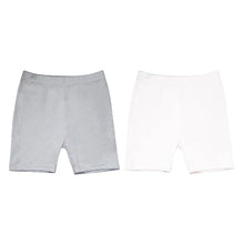 Load image into Gallery viewer, 2Pcs Summer Solid Color Kids Leggings Girls Safety Shorts Cotton Leggings Girls' Beach Shorts Are Suitable For Children Age 2-13