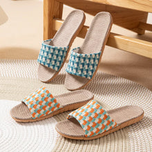 Load image into Gallery viewer, Summer Slippers for Women Home Linen Fabric Trend Designer Shoes Ladies Elegant Indoor Soft Anti-Slip Slides Unisex Lightweight