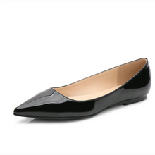 Load image into Gallery viewer, Ladies 2-48 Patent Leather Slip-ons Green Beige Pointy Toe Light Shoes For Women Promotion 2020 Simple Flats Spring Outdoor Cute