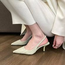 Load image into Gallery viewer, Women's Knitted Platform Stiletto Sandals