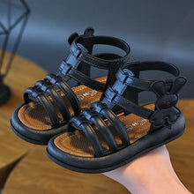 Load image into Gallery viewer, 2026 Summer New Children Sandals Girls Kids Roman Sandal Summer Soft Flat Heels High-top Beach Princess Fashion Cartoon Shoes