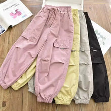 Load image into Gallery viewer, Spring Clothes Fashionable Kids Cargo Joggers Elastic Ankle Pants Casual Trousers Light Breathable Summer Trendy Outfit