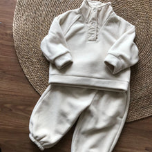 Load image into Gallery viewer, Autumn Winter Kids Clothing Set Fleece Hoodie And Pants 2 Pcs Girls Suit Turtleneck Double Fleece Kids Boys Tracksuit