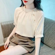 Load image into Gallery viewer, Women's Shirt and Blouse Summer Cute Female Tops Kawaii White Simple Cheap Stylish Elegant Youth Japanese Harajuku Fashion Y2k M