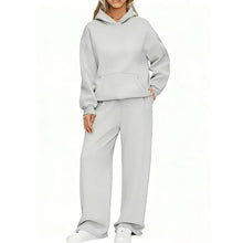 Load image into Gallery viewer, Women's Hoodie & Wide Leg Pants Two-Piece Tracksuit