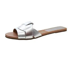 Load image into Gallery viewer, Flat Slippers Casual Shoes Woman 2026 Trend Luxury Summer Elegant Dresses Sandals Beach Designer House Round Toe Brand Bathroom