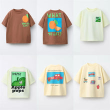 Load image into Gallery viewer, Summer Lovely TShirt 1-7Years Old Boys Girls Printed Tees Kids New Design Tops Round Neck Bottoming Shirt Cotton Short Sleeve