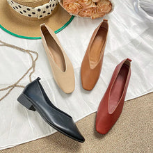 Load image into Gallery viewer, Women's French Square Toe Mary Jane Flats – Green
