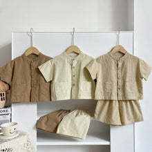 Load image into Gallery viewer, Kids 2-Piece Short-Sleeve Shirt & Shorts Set