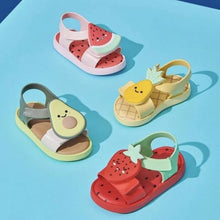 Load image into Gallery viewer, Summer Mini Kids Fruit Sandals Girl Jelly Shoes Avocado Children Fruit Sandals And Slippers Strawberry Decorative Slipper HMI042