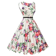 Load image into Gallery viewer, Summer Vestidos Dress Clothing Floral Robe Retro Swing Casual Vintage Rockabilly Dresses