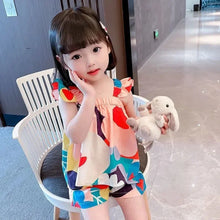 Load image into Gallery viewer, Summer Baby Girls Clothing Sets Suspender Top Color Matching Floral Vest + Children'S Casual Pants Little Kids Clothes Suit